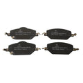 Set of four premium black ceramic brake pads for BYD, featuring durable metallic backing.