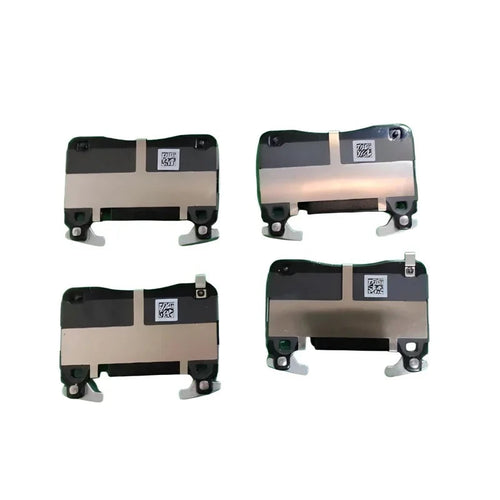 Four black premium protective floor mats with silver metallic accents for BYD vehicle interiors.