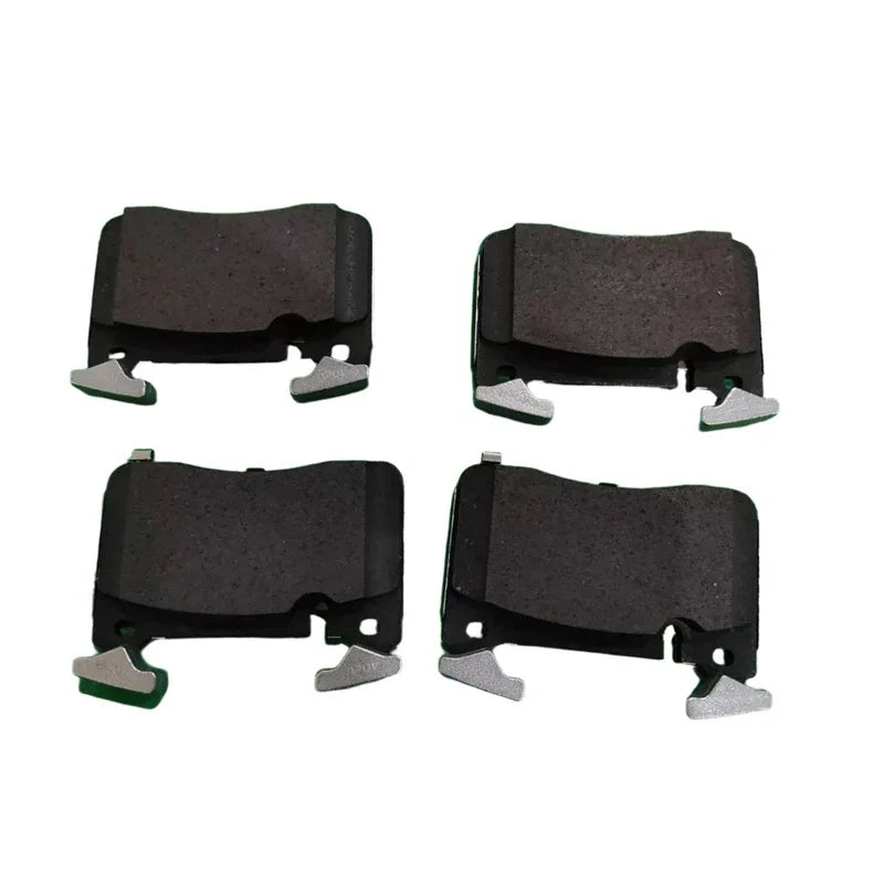 Set of four premium black ceramic brake pads for BYD aftermarket replacement.