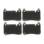 Set of four durable black rubber floor mats for car protection.