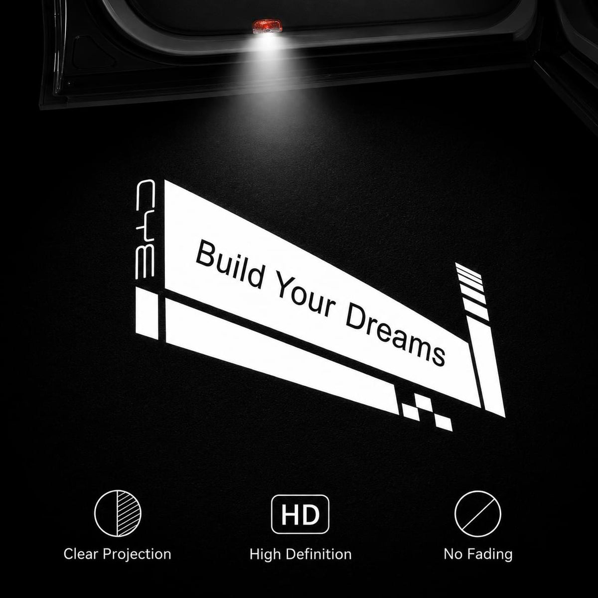 BYD Car Door Welcome Lights | HD LED Ghost Shadow Projector Lamp for BYD Han, Qin & Song