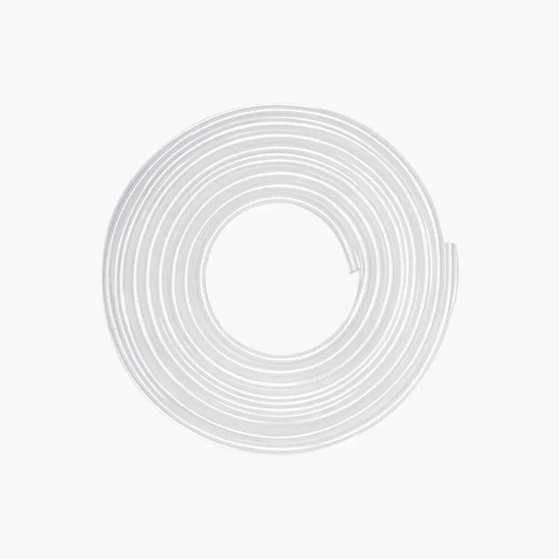 Coiled transparent flexible plastic tubing for automotive accessories