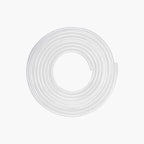 Coiled transparent flexible plastic tubing for automotive accessories