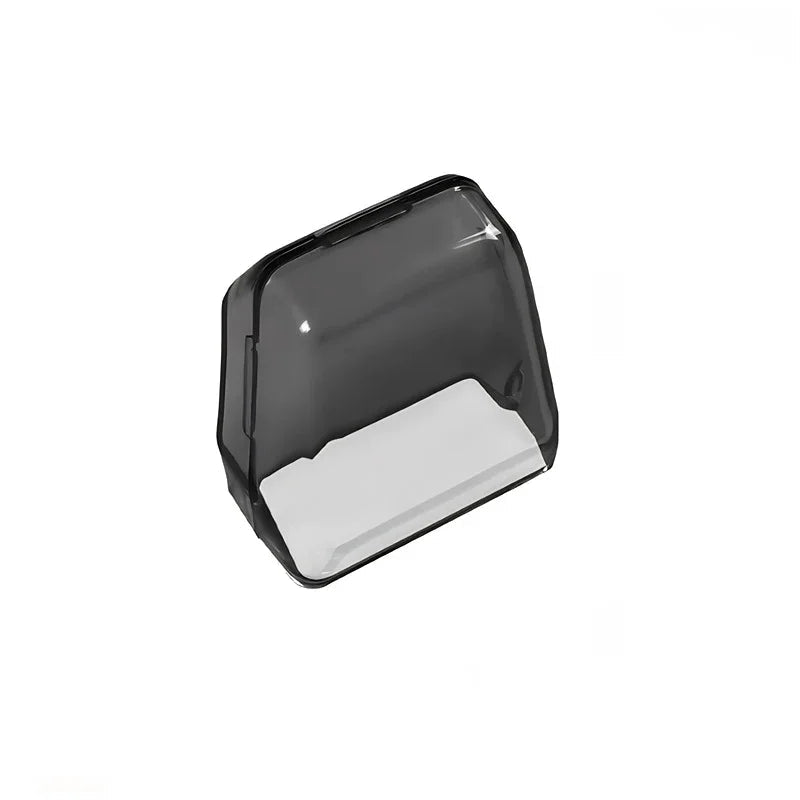 Transparent smoke-grey protective cover for BYD car accessories made of durable polycarbonate.