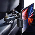 Professional black metal headrest tablet holder for BYD car back seat entertainment