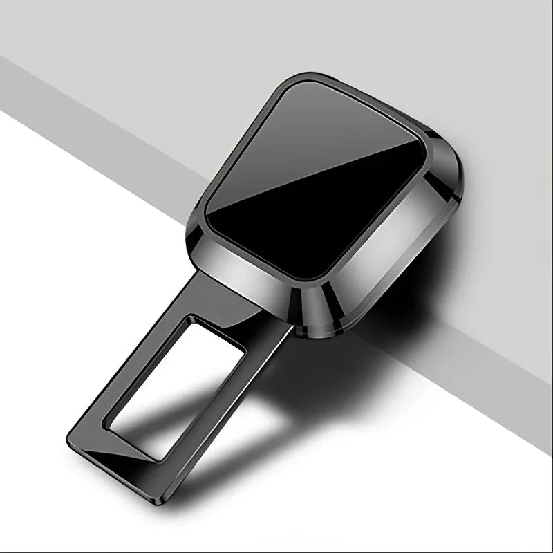 Glossy black metallic seat belt buckle cover for car interior protection
