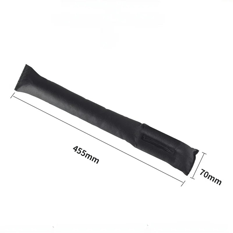 Black leatherette protective bumper guard, 455mm x 70mm, for car edge protection.