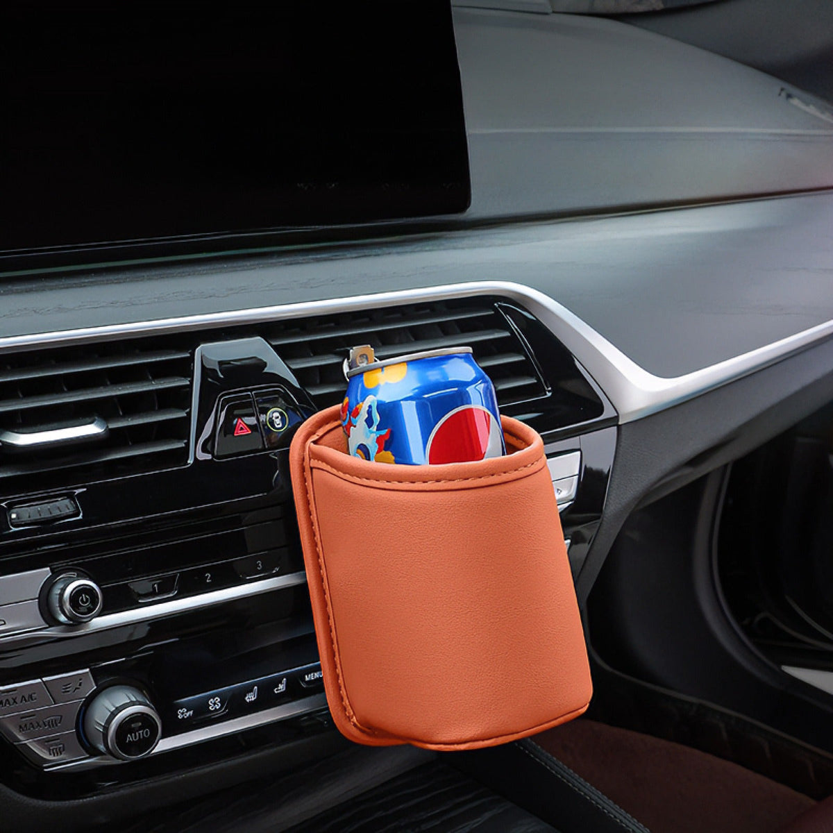 Car Cup Holder for BYD - Eco-Friendly Leather, No-Damage Install AUTOEVEX