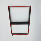 Black carbon fiber trim frame with vibrant red edge accents for BYD interior enhancement.