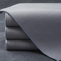 Premium grey microfiber car floor mats with reinforced edge stitching for durable protection.