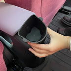 Black matte plastic cup holder insert for car center console