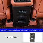 Carbon fiber center console back anti-kick protection decor panel for BYD car interior