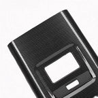 Professional carbon fiber texture interior trim panel in glossy black finish.