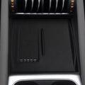 Black textured TPE center console tray for BYD, providing custom-fit protection.