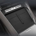 Black non-slip silicone wireless charging pad for car center console