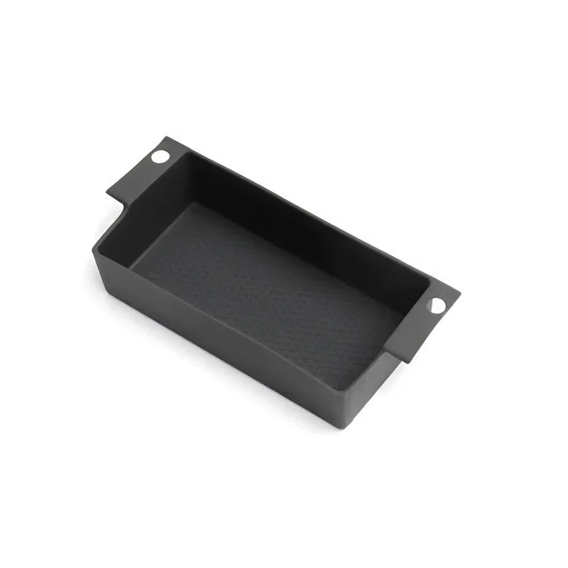 Black textured TPE car trunk tray for durable spill protection and easy cleaning.