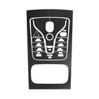 Black carbon fiber texture center console trim cover for BYD interior enhancement.