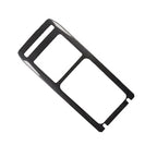Black carbon fiber texture interior trim decorative frame for BYD car console.