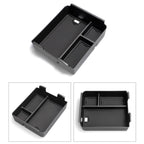 Black anti-slip silicone center console organizer tray for BYD car interior storage.