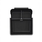 Black textured TPE center console organizer tray for BYD aftermarket storage.