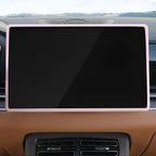 Pink silicone screen protector for BYD car infotainment system, providing a soft protective cover.