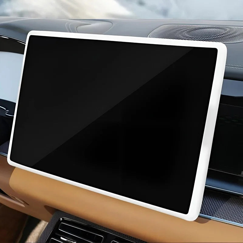 White tempered glass screen protector for BYD car infotainment display