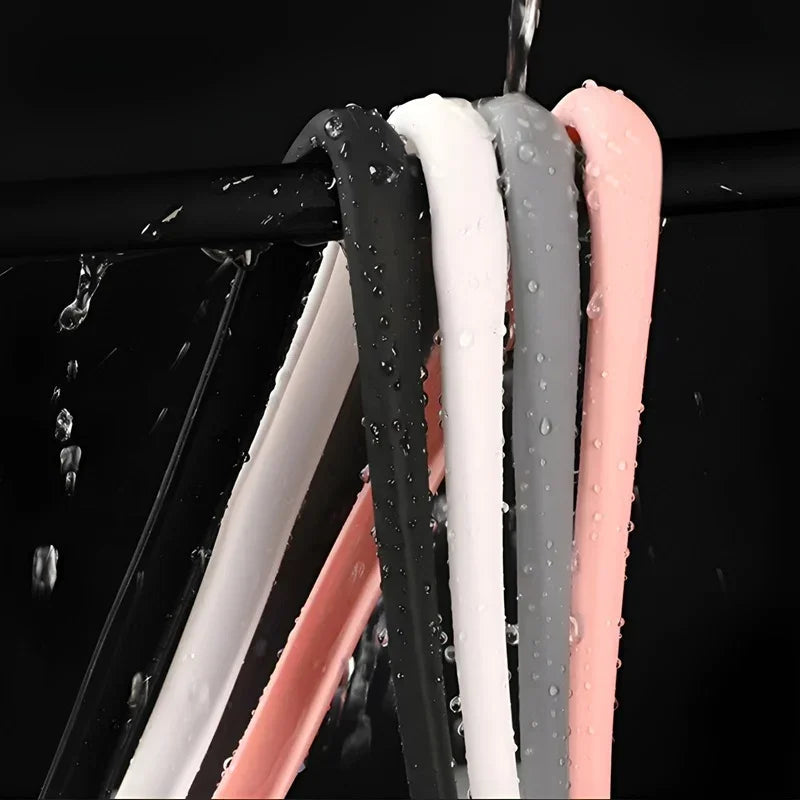 Water-resistant silicone car interior trim protectors in black, white, grey, and pink.