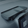Matte grey durable plastic center console organizer tray for BYD car interior.