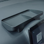 Matte grey durable plastic center console organizer tray for BYD car interior.