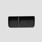 Professional black durable plastic center console organizer tray with dual compartments