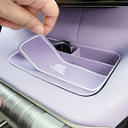Lavender purple textured silicone center console organizer tray for BYD Dolphin.