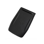 Professional black rubber car floor mat with durable ribbed texture and anti-slip design.
