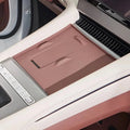 Dust-proof rose pink silicone center console mat for BYD car interior protection.