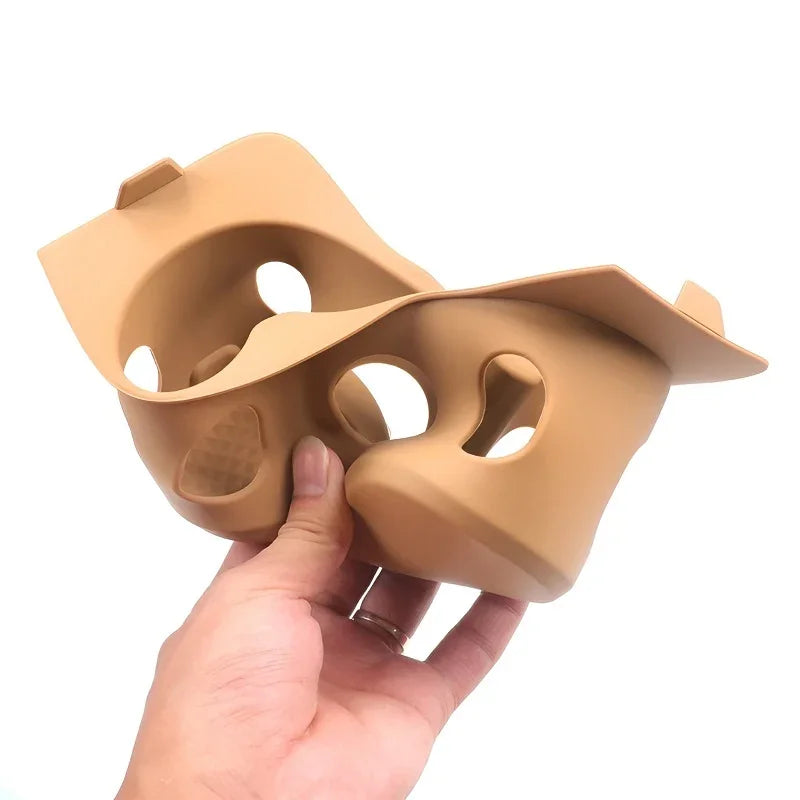 Tan premium silicone car cup holder expander for BYD vehicle interior protection.