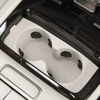 White heavy-duty plastic center console cup holder organizer for BYD vehicles.