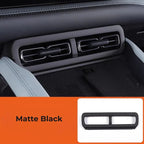 Matte black premium ABS plastic dashboard vent trim cover for BYD interior enhancement.
