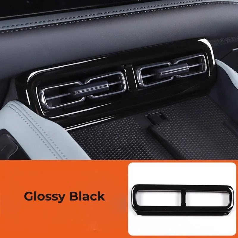 Glossy black premium air vent trim accessory for BYD car interior.
