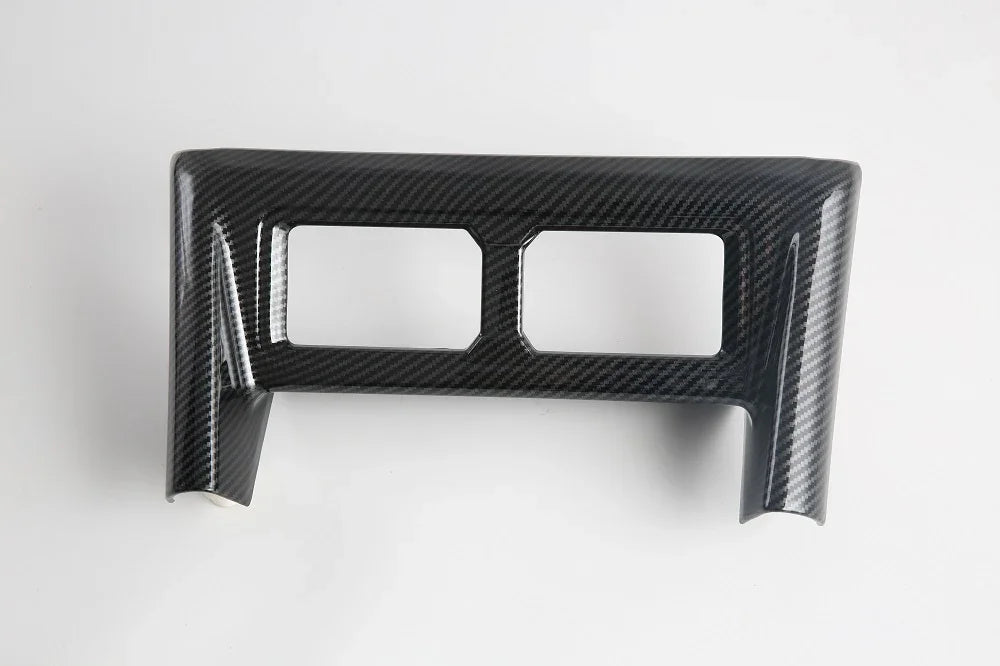 Glossy black carbon fiber interior trim panel for BYD aftermarket enhancement.
