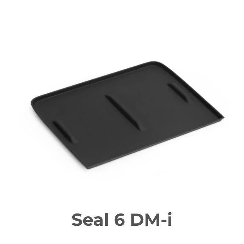 Black durable rubberized trunk mat for BYD Seal 6 DM-i, providing custom-fit protection.