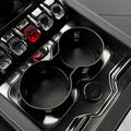 Black matte textured double cup holder accessory for car center console