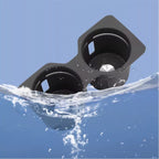 Water-resistant black silicone double car cup holder insert for BYD vehicles
