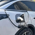 Transparent waterproof protective cover for BYD electric vehicle charging port.