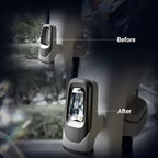 Upgraded black and silver car interior door handle cover accessory for enhanced style.