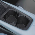 Professional black matte finish dual cup holder insert for car center console.