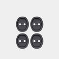 Set of four matte black durable silicone protective covers for car interior components.