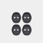 Set of four matte black durable silicone protective covers for car interior components.
