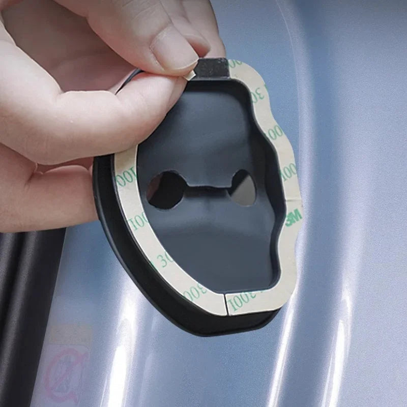 Black matte protective cover with adhesive backing for car interior trim installation.