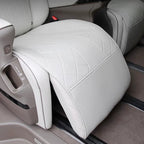 Light grey quilted faux leather car seat cover for BYD aftermarket protection.
