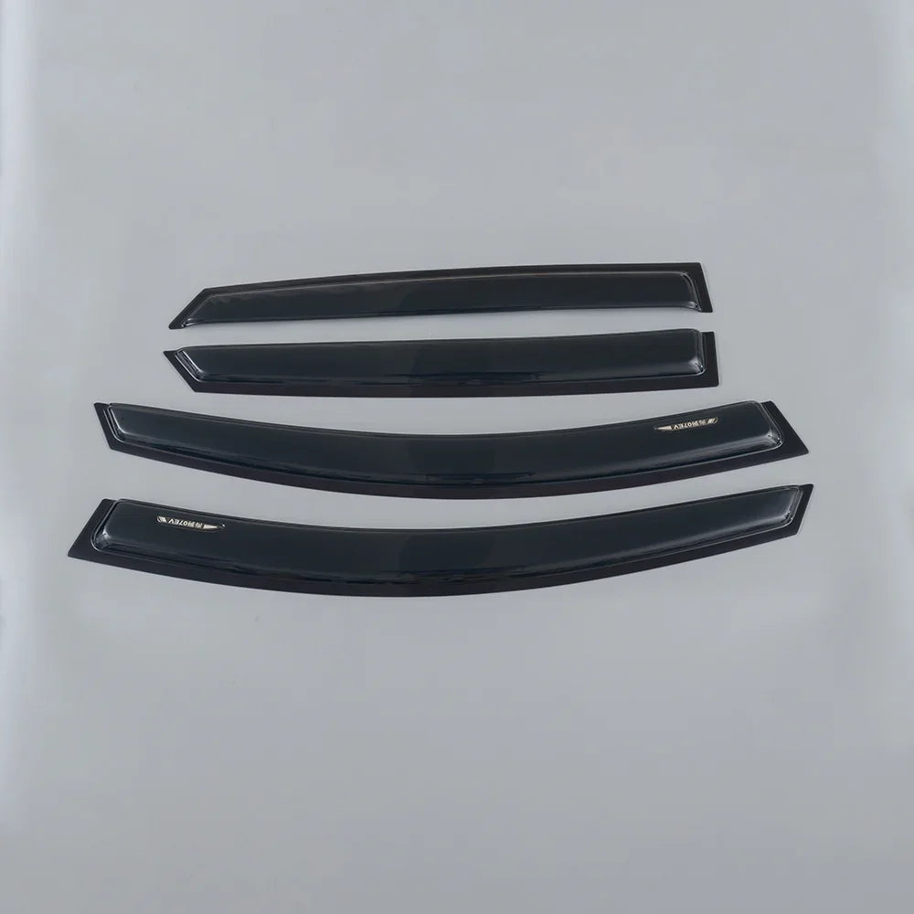 Set of four glossy black acrylic rain guards for BYD car windows