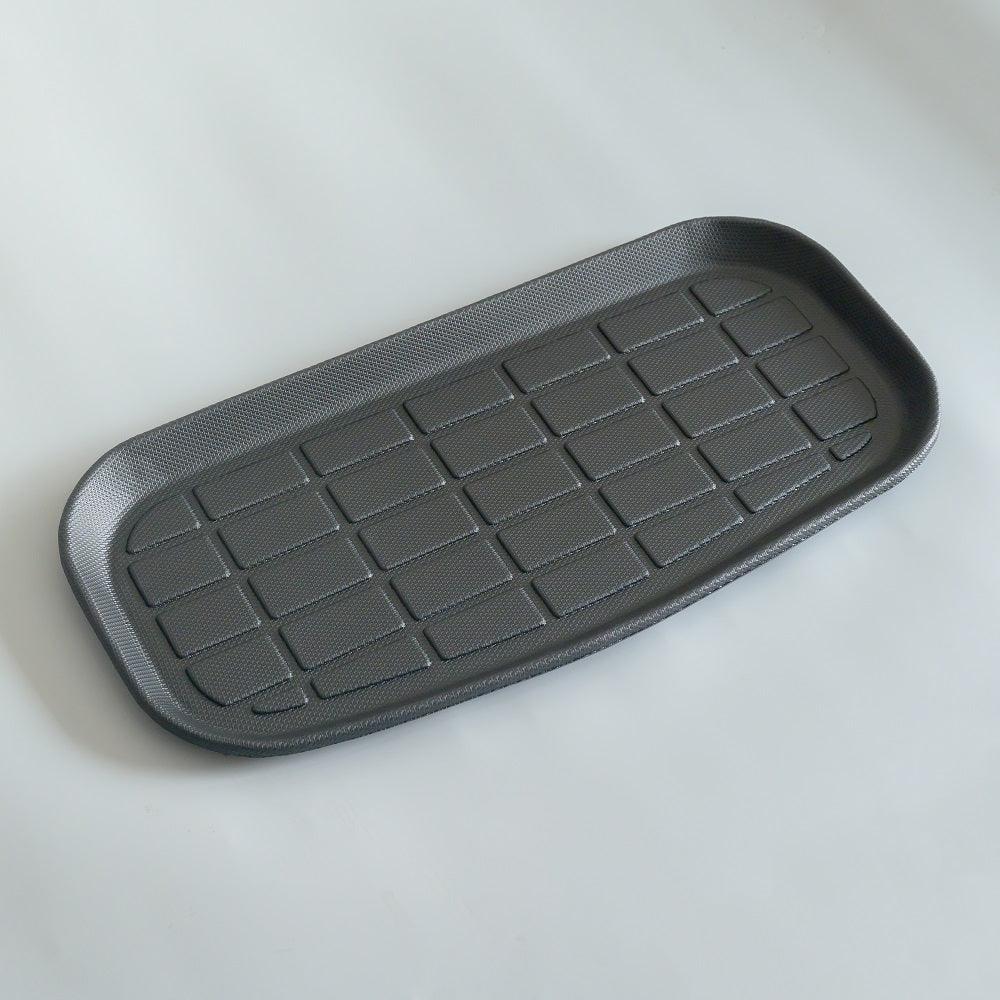 Black textured rectangular car organizer tray for automotive storage